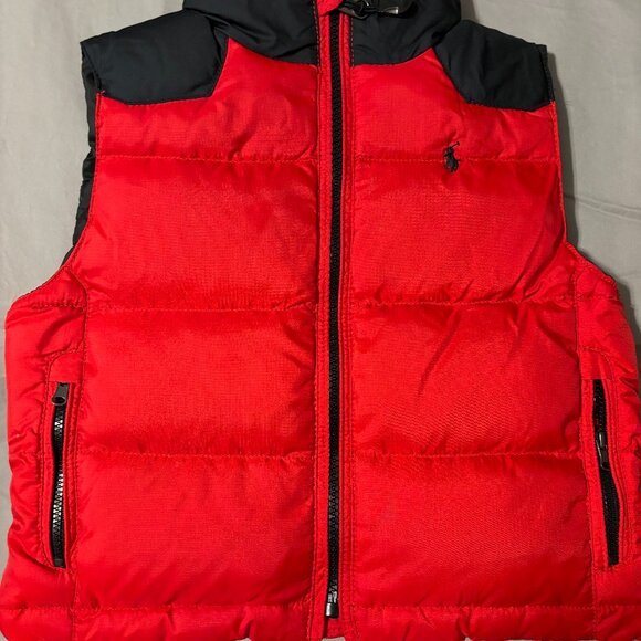 Polo Ralph Lauren Puffer Vest Red and Black w/pocketsSize Boys 2/2T